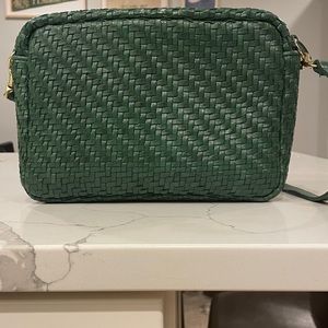 Clare V. Midi Sac Woven leather crossbody
